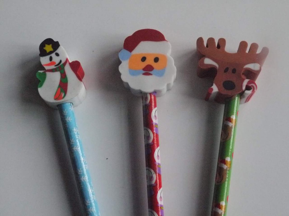 5 days 'till Christmas
And my true love sent to me
A pencil with a rubber
And Fab Party Bag treats beneath the tree!