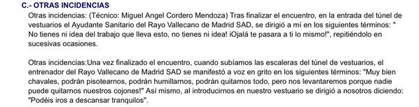 eibarsestaoX's tweet photo. Las incidencias del acta del Real Madrid - Rayo son para que el árbitro se lo haga mirar. https://t.co/7VDTlmOhMm