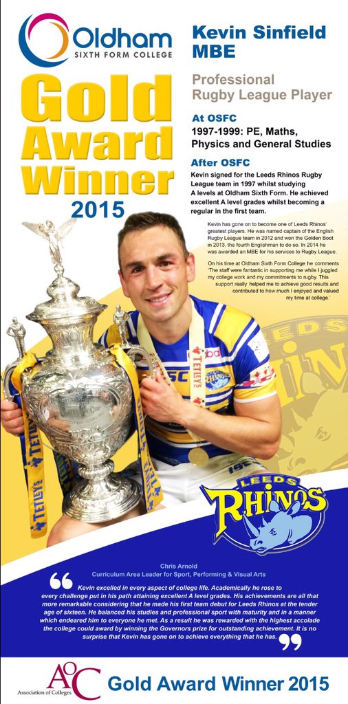 OSFC_Info's tweet image. Many congratulations to Kevin Sinfield @BBCSPOTY @leedsrhinos #SPOTY2015