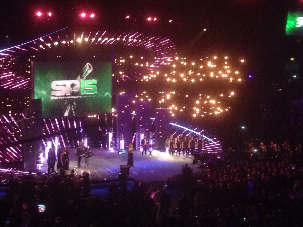 What a night in #Belfast! Fabulous evening for @BBCSPOTY at @SSEBelfastArena! #proud #sportinglegends #visitbelfast