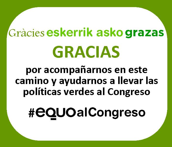PartidoVerde_es's tweet photo. Muchas gracias a todas las que nos habéis apoyado. La confluencia era el camino!!! #EQUOalcongreso #20DicPodemos https://t.co/LSPatcCUfw