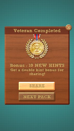 HallmanDaphne's tweet photo. I just finished EASY-Veteran pack in #WordsCrush
Fun way to keep the brain sharp!
https://t.co/TNS6Ae41xa https://t.co/DIzdjiGnzB