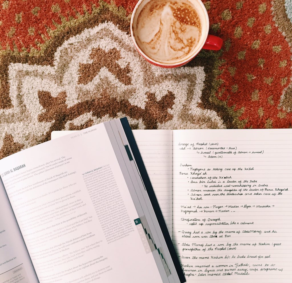 qalaminstitute's tweet image. That deskspace, though. #studygoals #notesgoals #QalamSI