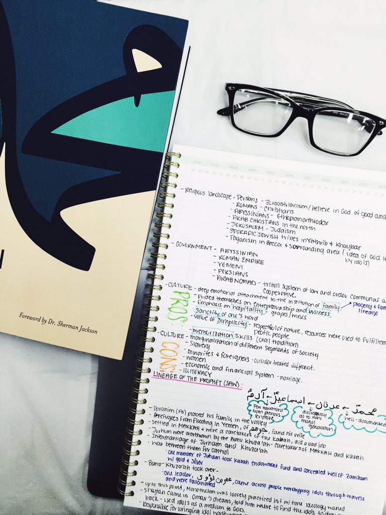 qalaminstitute's tweet image. That deskspace, though. #studygoals #notesgoals #QalamSI