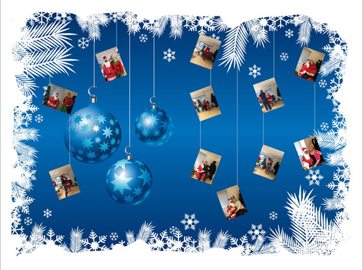 Santa and his helper arrive early to reward the team with a little Xmas cheer.