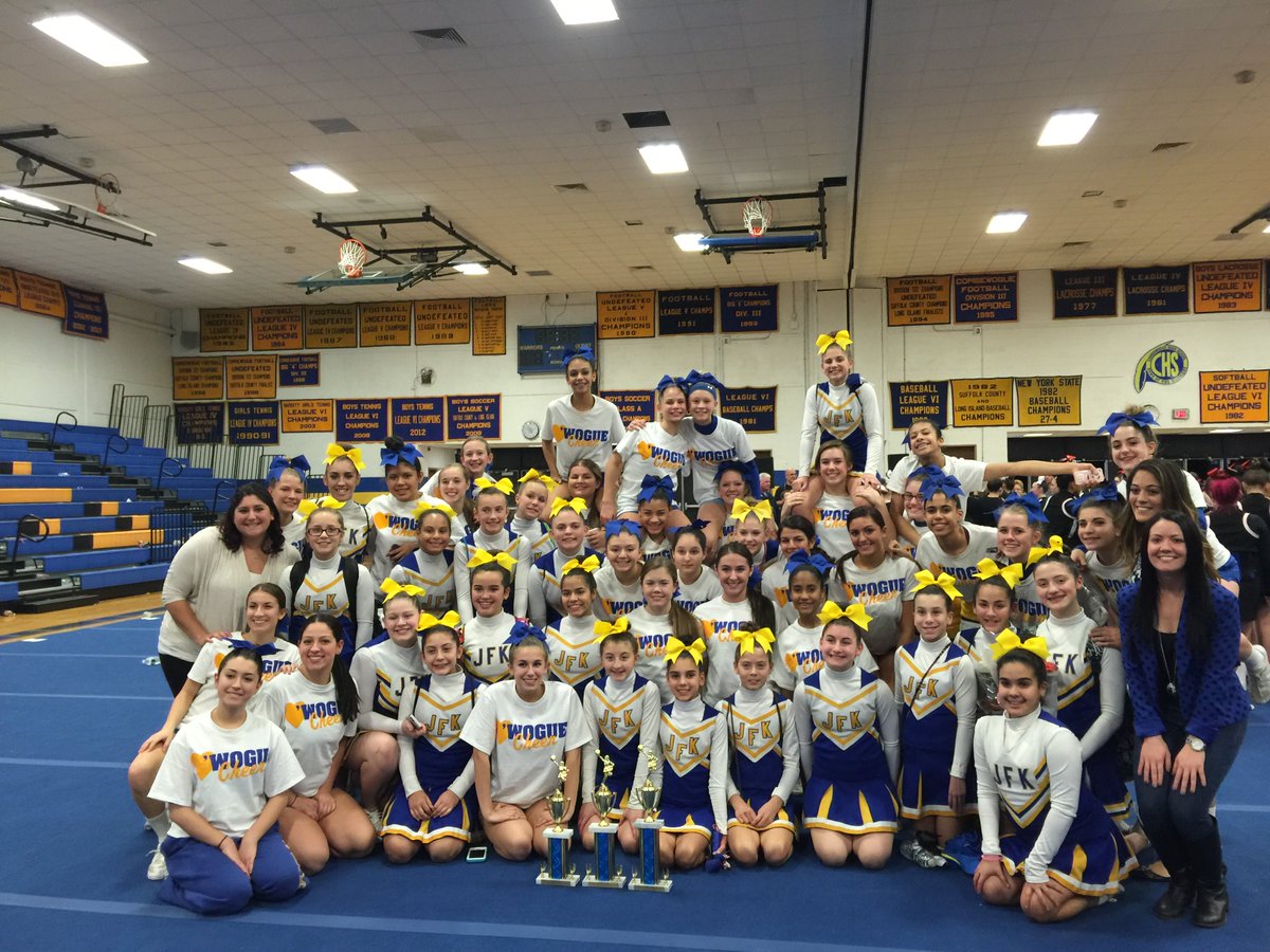 wogueathletics's tweet photo. Congrats to all our cheer teams that competed at our competition today. JFK - 5th, JV - 3rd and V - 4th.#nysphsaa https://t.co/k2ifdFCrt0