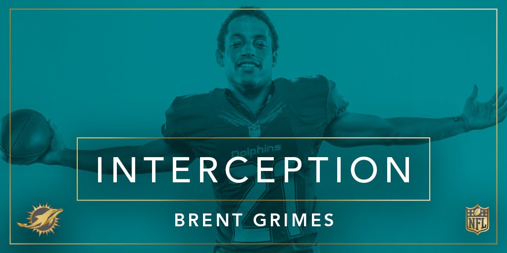 MiamiDolphins's tweet photo. Brent Grimes with the pick! 

#MIAvsSD https://t.co/HOZVBA0xgt