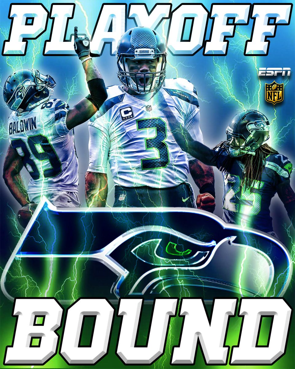 ESPNNFL's tweet photo. The @Seahawks are going back to the playoffs for the 4th consecutive season. https://t.co/R15vTjO4DK