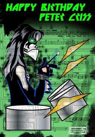 My art tribute to Peter Criss. Happy Birthday to you.   