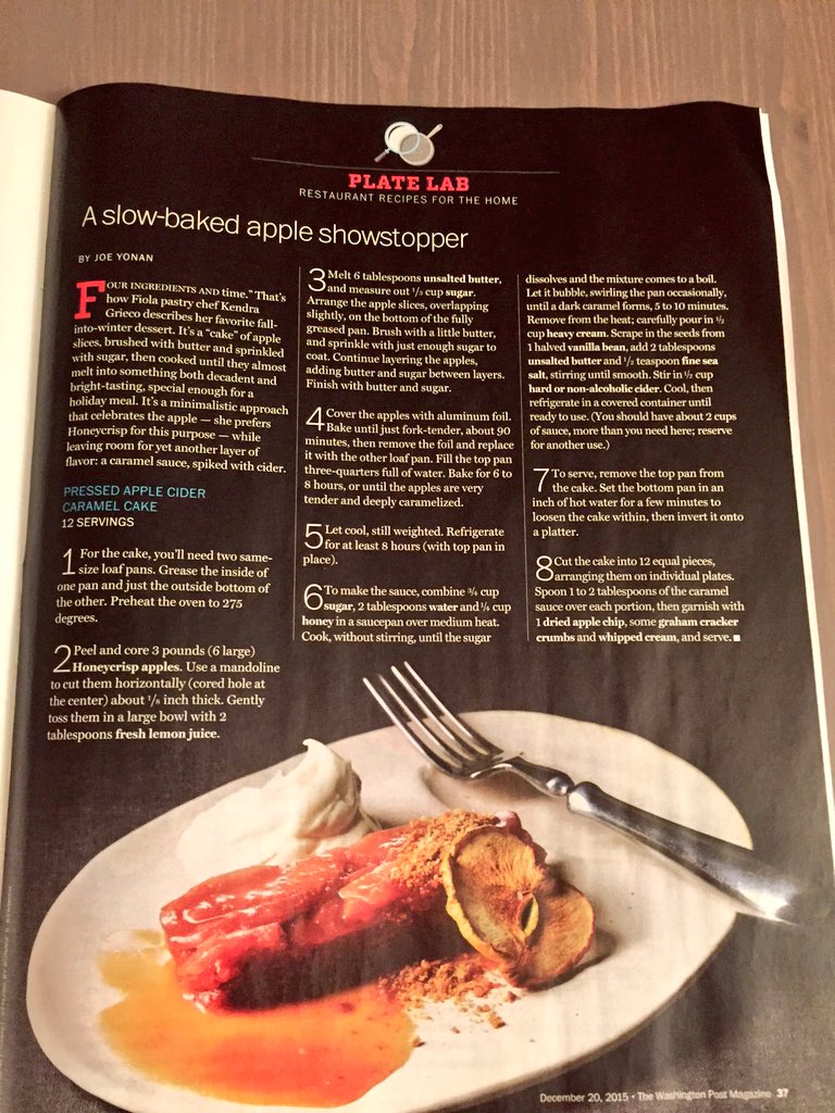 TAA_PR's tweet photo. Loved seeing @fioladc Pastry Chef @grieck74 Apple Cake in @washingtonpost Magazine! #PRGold #Ink #PlateLab https://t.co/NfFSRzcVLI
