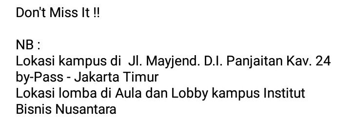 Hima Komputer Institut Bisnis Nusantara tweet media