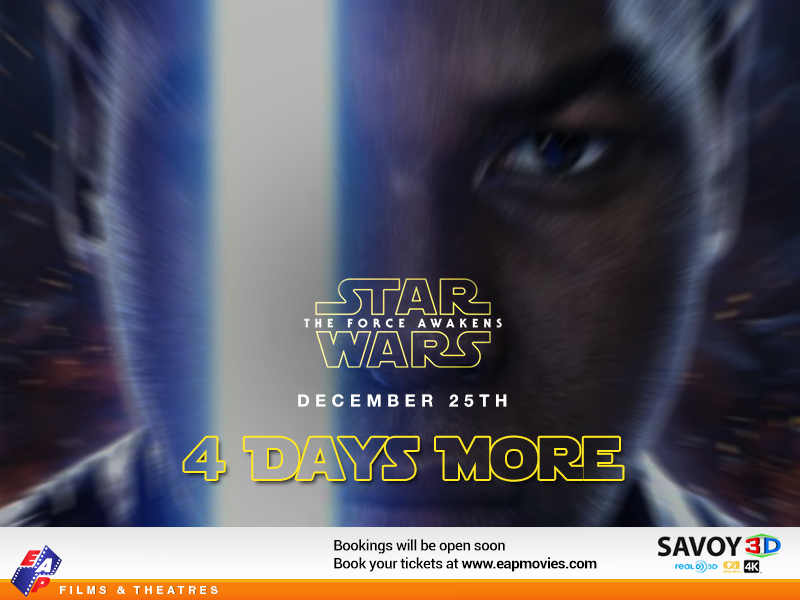 4 more days till the #TheForceAwakens #StarwarsAtEAP