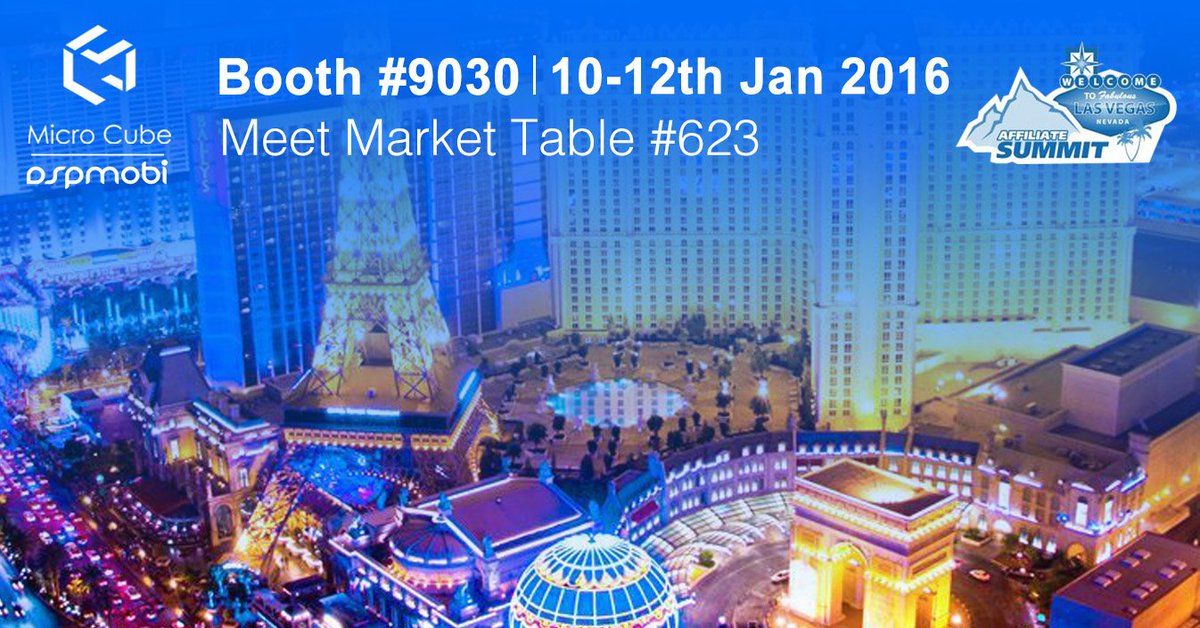 MicroCubeInno's tweet image. Affiliate Summit West 2016 is coming! Set a meeting with #Microcube at Las Vegas in 10-12th Jan!