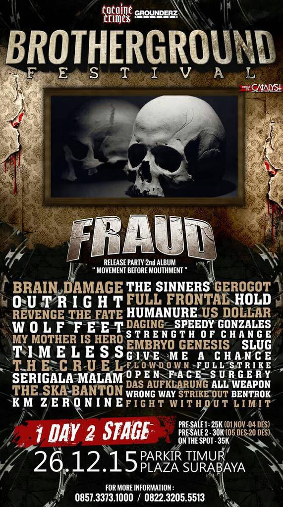 memasuki minggu #brothergroundfestival #releaseparty @fraudbeatdown 2nd album 26.12.15 , datang dan ramaikann!!!