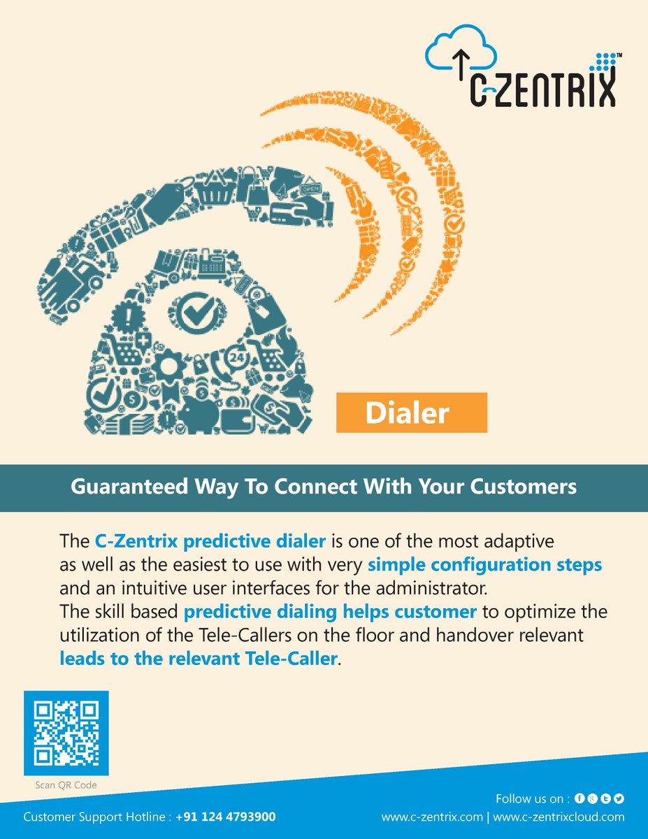 czentrix's tweet photo. The C-Zentrix #Predictive_Dialer: one of the most adaptive and easiest to use.
Know more: https://t.co/58VjtBdvye https://t.co/eWNBpdA5e1