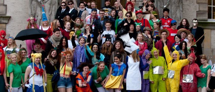 In #Germany it is tradition for High School #graduates, to dress up during their last week of school.