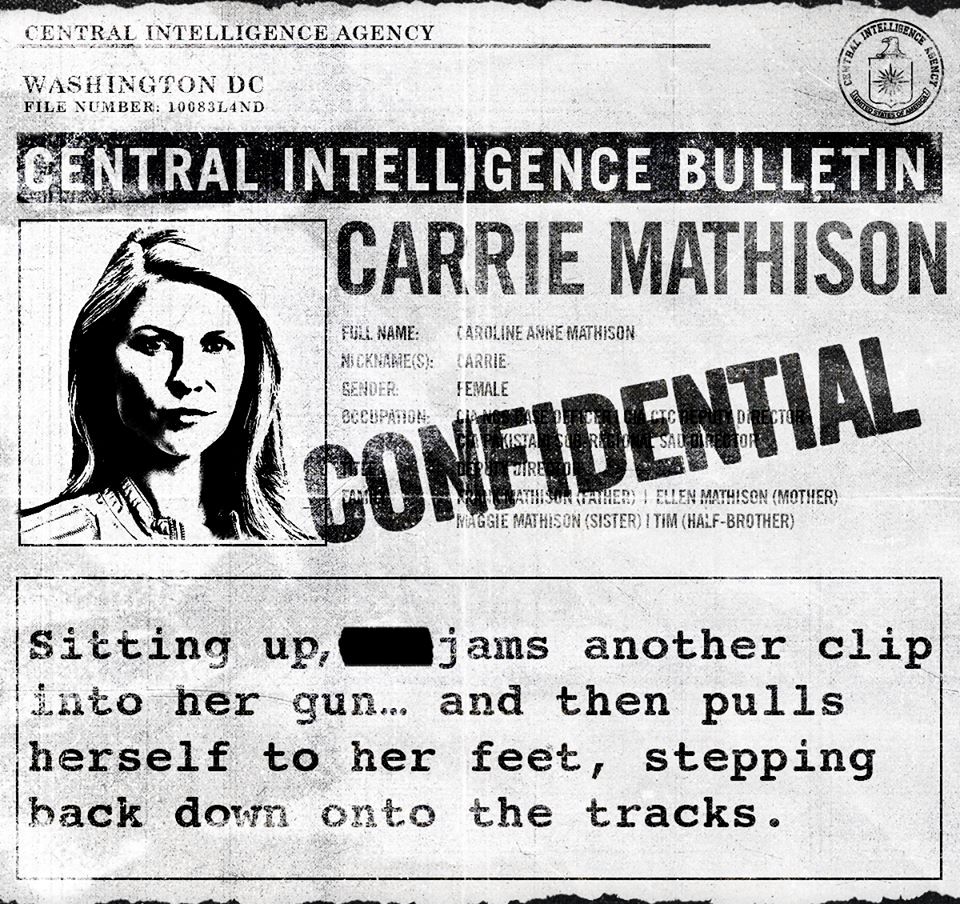 HomelandUK's tweet photo. Hacked Document #638: Carrie Mathison has a terrorist plot to stop. #Homeland https://t.co/Nuse31XWX8