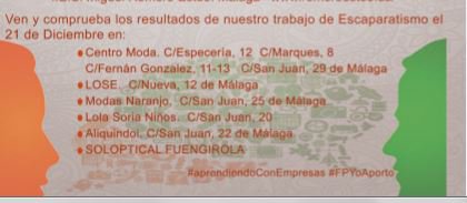FP_eel11's tweet photo. ¿Quieres conocer dónde realizamos los escaparates? ¡Te esperamos en C/San Juan de Málaga #AprendiendoConLasEmpresas https://t.co/lrQPjmkJsh