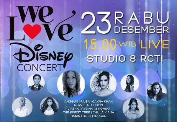 MNCupdate's tweet photo. Rabu besok #WeLoveDisneyConcert @OfficialRCTI @reginaivanova4 @HuseinIDOL8 @NowelaIDOL8 @DiDevirzha @Hanindhiya_tys https://t.co/Dd77HsgyjM