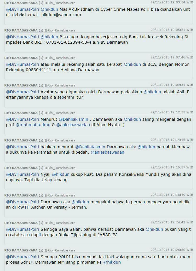 Akun <a href="/hikdun/">Apollinaris Darmawan</a> boleh mati. Tapi proses hukum harus tetap jalan pak <a href="/HaitiBadrodin/">Badrodin Haiti</a> @DivHumasPolri ! #TangkapHikdun
