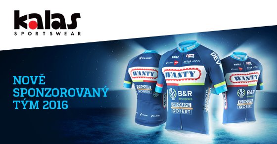KALAS Sportswear a tým Wanty-Groupe Gobert oznamují partnerství na rok 2016.
goo.gl/LN6yVX