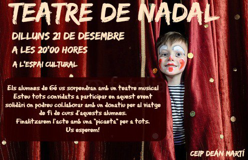 Us esperem! 
OS esperamos! :) <a href="/ceipDeanMarti/">CEIP DEAN MARTÍ</a>