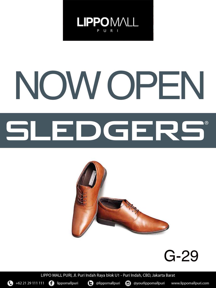 LippoMallPuri's tweet photo. Now open Sledger Shoes at Lippo Mall Puri Ground Floor Unit 29.

#sledger #shoes #menswear #lippomallpuri https://t.co/4PHkIB9Mv6