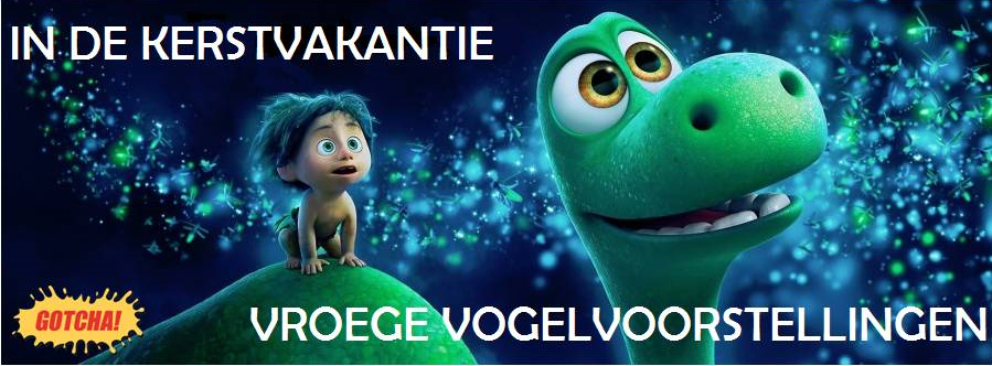 In de Kerstvakantie hebben wij ook #VroegeVogelVoorstellingen! Aanvang 11.00 uur! Entree: 2D € 5,- / 3D € 7,-!