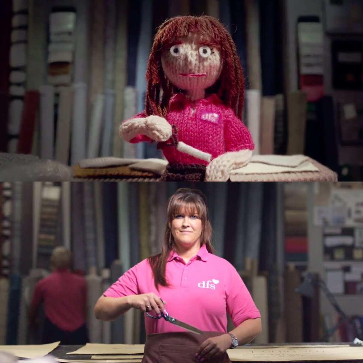 krowgroup's tweet photo. We absolutely adore the knitted version of @DFS Ready Hands for @ITVTextSanta! #TextSanta #KnittedAdBreak https://t.co/G0PQJ5LRsl