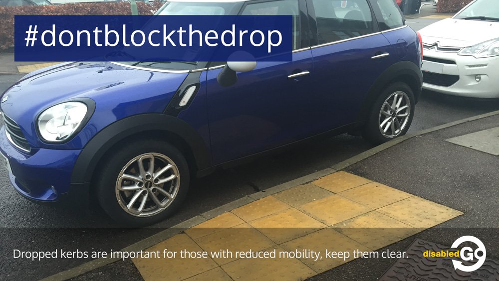 AccessAbleUK's tweet photo. Get involved with our campaign #dontblockthedrop &amp; help us find 1,000 examples! https://t.co/mYHDNBNqJm https://t.co/ortBbHZ7Yp