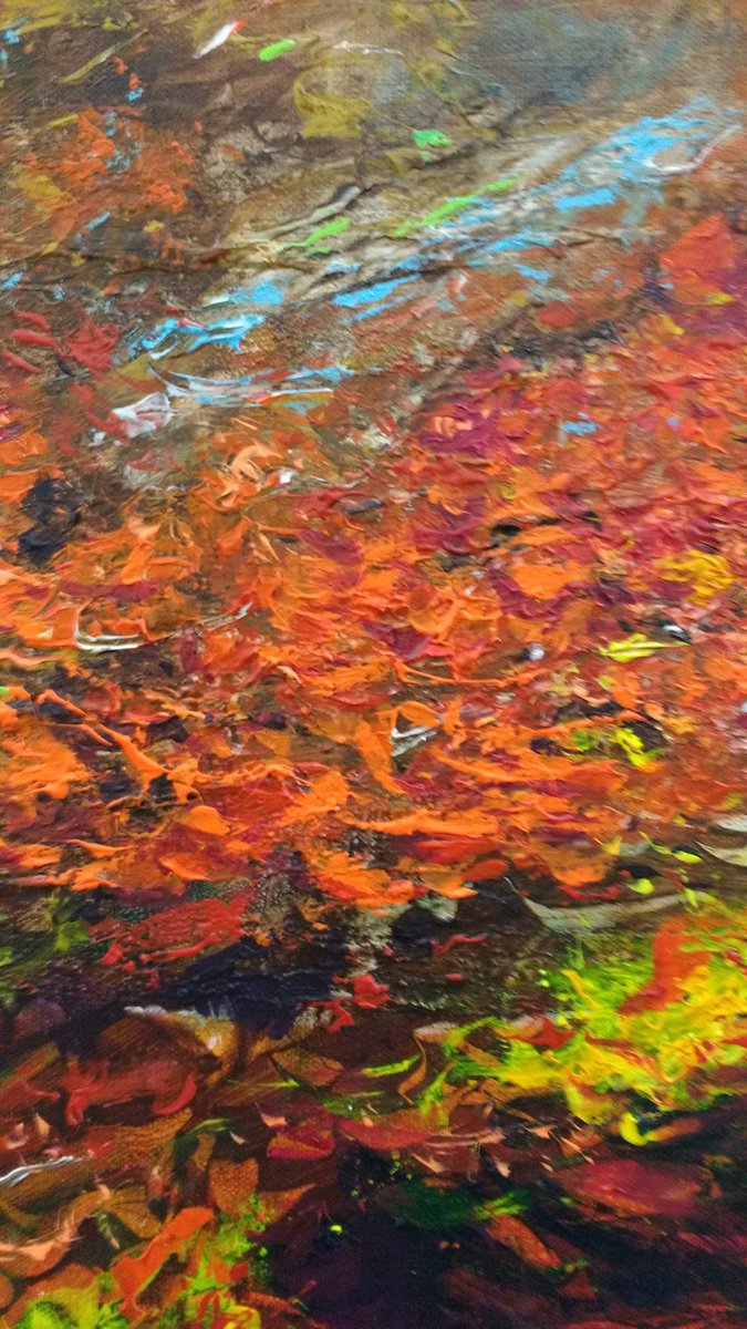 urwinsky's tweet image. Autumn #richtexture #autumninEngland#acrylic #originalartwork#20" x 20"