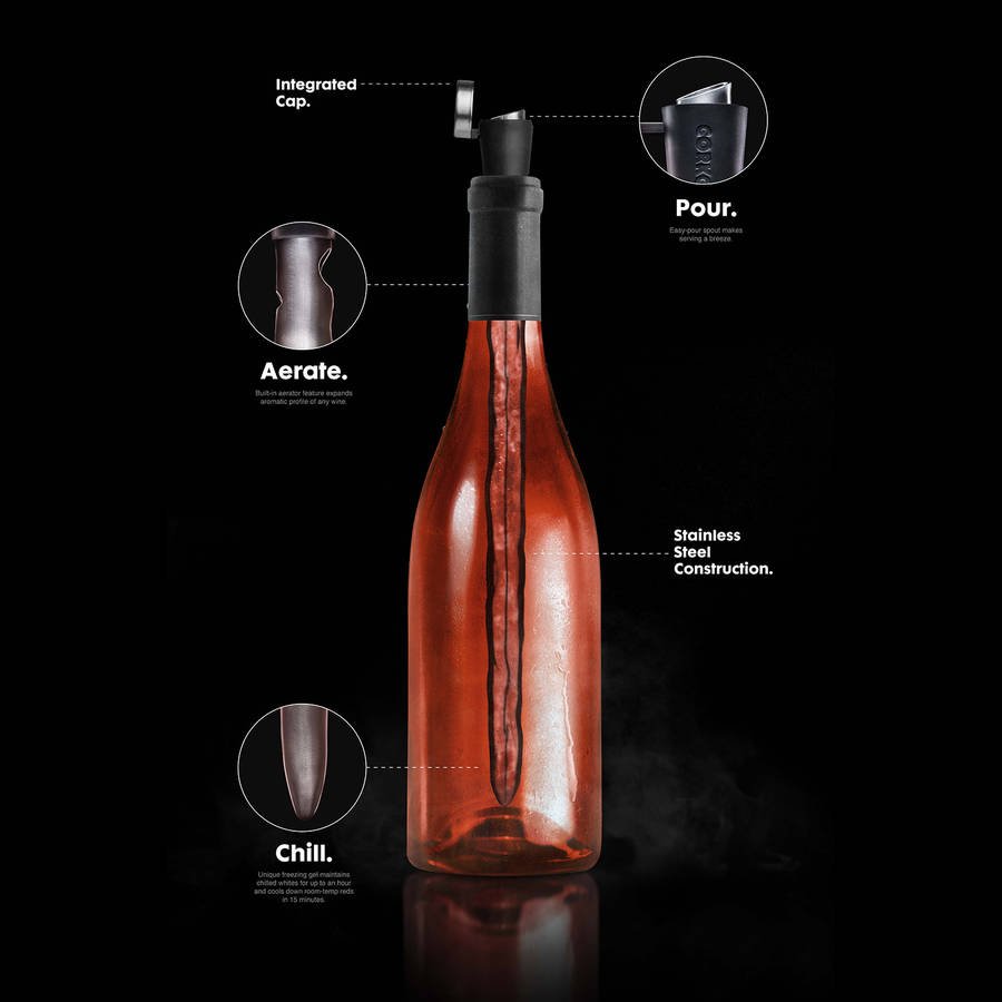 QuigloKitchen's tweet image. What does Corkcicle do? Find out with these diagrams; it's a revelation for wine drinkers.