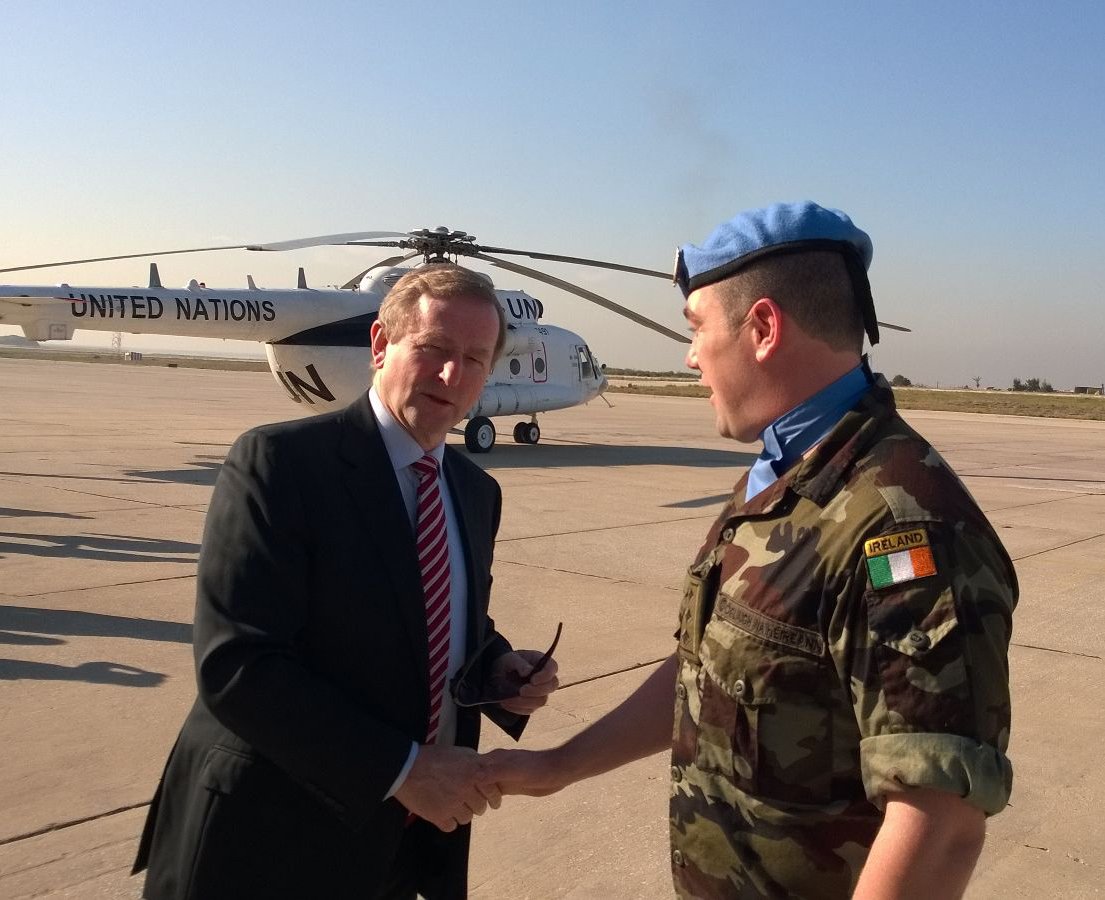 EndaKennyTD's tweet photo. For our @defenceforces, I know it's not easy to be away from home but we are proud of you and your commitment. https://t.co/S61GXuIXMf