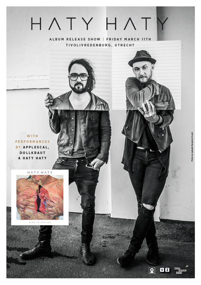 _HATY_HATY_'s tweet photo. March 11th releaseshow HATY HATY. Tickets on sale! #daviddouglas #blaudzun #tivolivredenburg #dollkraut #applescal https://t.co/BLzaAmU5zn