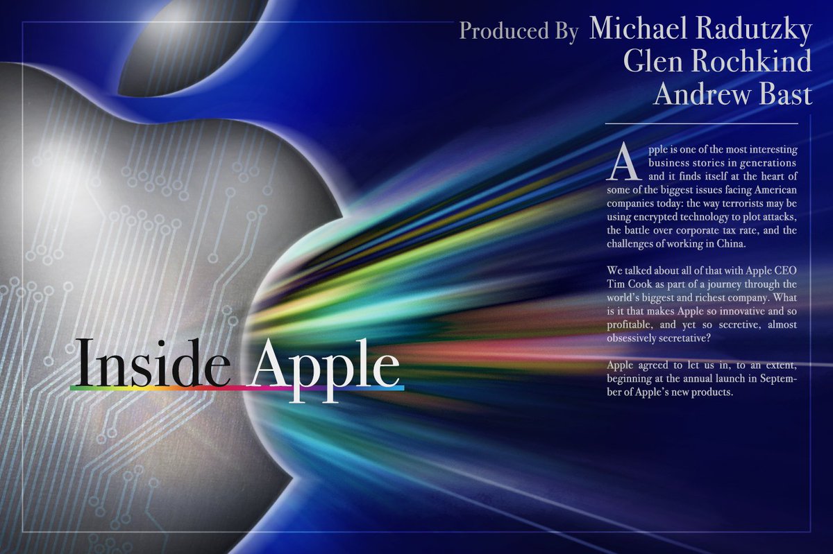 60Minutes's tweet photo. What's next for Apple? @CharlieRose reports https://t.co/frjkwyFs9p https://t.co/cE5qZ327uK