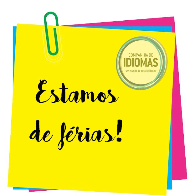 CIdiomas's tweet image. Estamos em férias coletivas, voltamos no dia 04.01! Mas fique com a gente nas redes sociais. #CompanhiaDeIdiomas