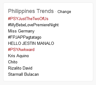 ColaBoink's tweet photo. #PSYJustTheTwoOfUs is trending - 1st spot both worldwide & nationwide. Umextra pa ang #PSYAwkward 😂 https://t.co/WgHoDXRDbF