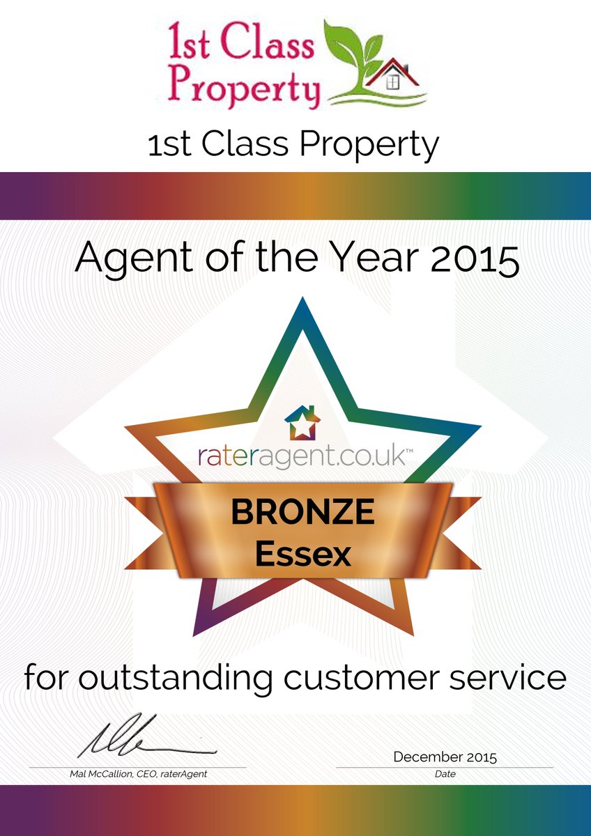 1ClassProperty's tweet image. Thank you to all our clients for rating us and to @raterAgent for making it possible.  Happy xmas :-)