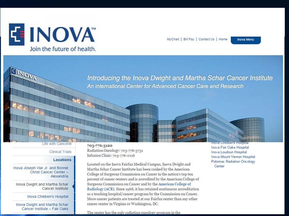 eFuturist's tweet photo. Schar Cancer Institute @InovaHealth #InovaCPH gets 4 yr ASTRO APEx https://t.co/pLh8Qz8I6B @asco @CancerGeek https://t.co/dC1vclBcdB