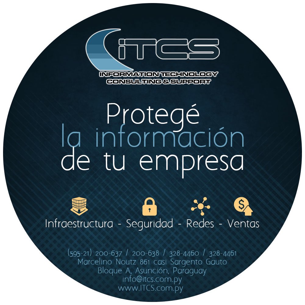 itcssa's tweet photo. Entra en contacto con nosotros al 021 200637 /8 o escribinos a info@itcs.com.py #itcs #itcssa https://t.co/W2y4HmgSTt