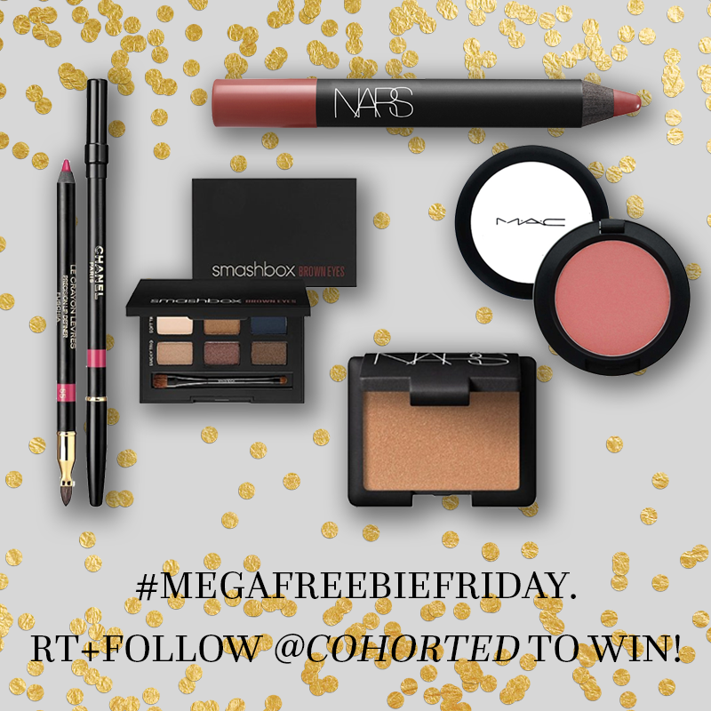cohorted's tweet photo. Its time for #MEGA #FreebieFriday. RT+Follow @Cohorted for a chance to win ALL of these goodies #MAC #NARS #CHANEL🎁 https://t.co/woXJ7XoPQj