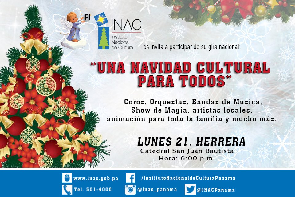 La Catedral San Juan Bautista de Chitré recibe hoy la gira #NavidadCulturalPmá. Asiste en familia desde las 6 pm