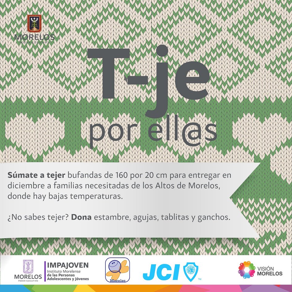 T-je por ellas y súmate por una comunidad necesitada de los Altos de #Morelos
