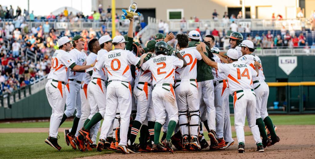 CanesBaseball's tweet photo. Miami ranked No. 4 in Collegiate Baseball Newspaper's preseason poll - can we fast forward to Opening Day? #OMAHA https://t.co/s1JndgOYFf