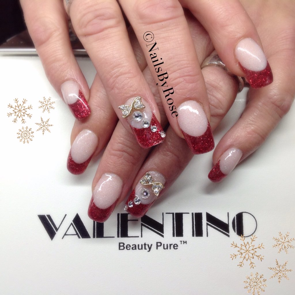 #nailsbyrose #nails #nailart #swarovski #Crystals #Christmasnails