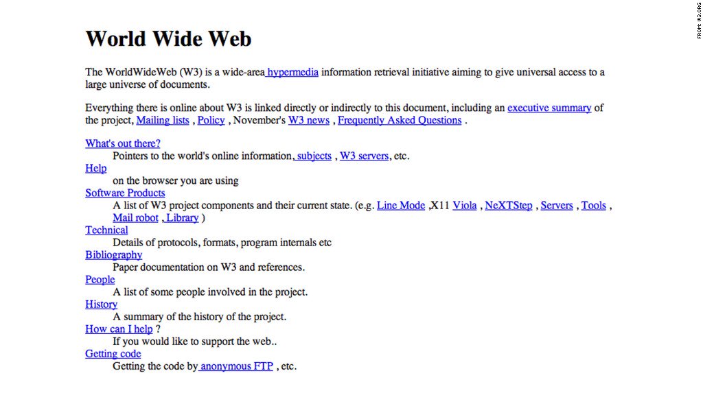 CNNBusiness's tweet image. What the first website in the world looked like when it went live 25 years ago:
cnnmon.ie/1S4zzVu