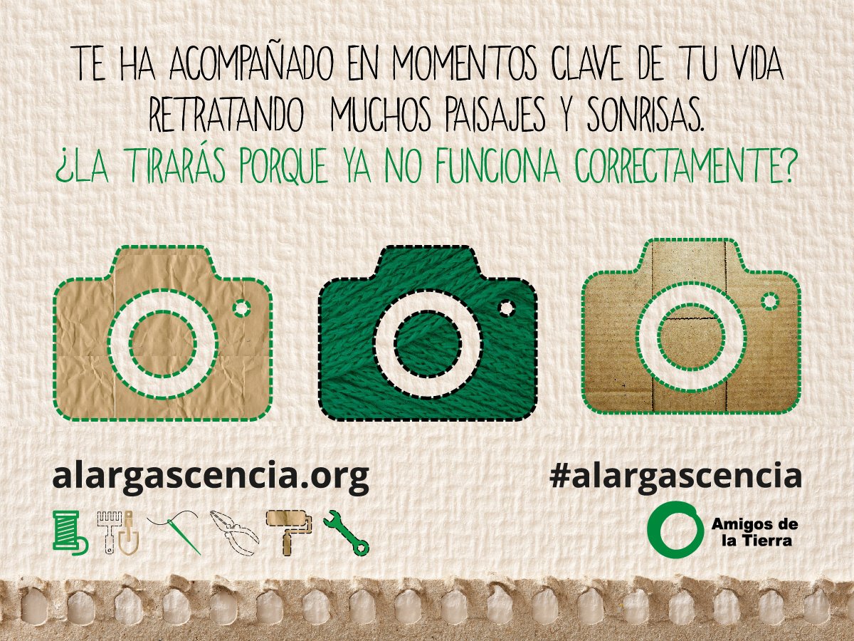 AmigosTierraEsp's tweet photo. Una cámara nueva vendría con más funciones, pero nunca las usarás, y lo sabes #Alargascencia https://t.co/3oJTeJ6IPo https://t.co/7LFz9hApJ8