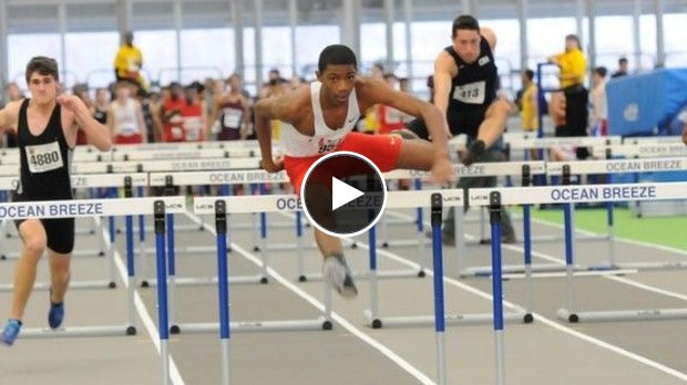 MileSplitNY's tweet photo. WATCH Cory Poole's US #1 7.33 Clocking In 55 Hurdles From Bishop Loughlin Games!  https://t.co/2LjMrTpQVX https://t.co/hNoiN0f9On