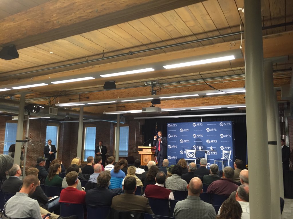 MillerMJohn's tweet photo. @RealBenCarson laying out his vision for America's place in the world at an @APPSUSA nat sec forum. https://t.co/g4k05emYLh