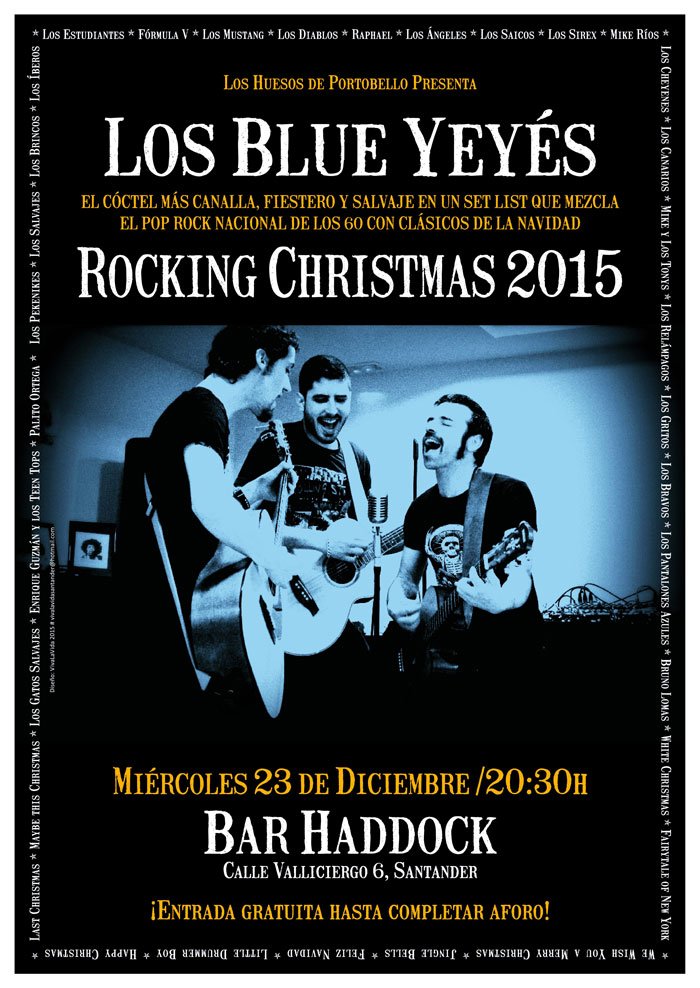PortobelloBones's tweet photo. Finalizada la programación 2015 con @GetTheBlessing en @LBotroestilo, arranca #RockingChristmas en #BarHaddock!! https://t.co/x5qpTpkVwv